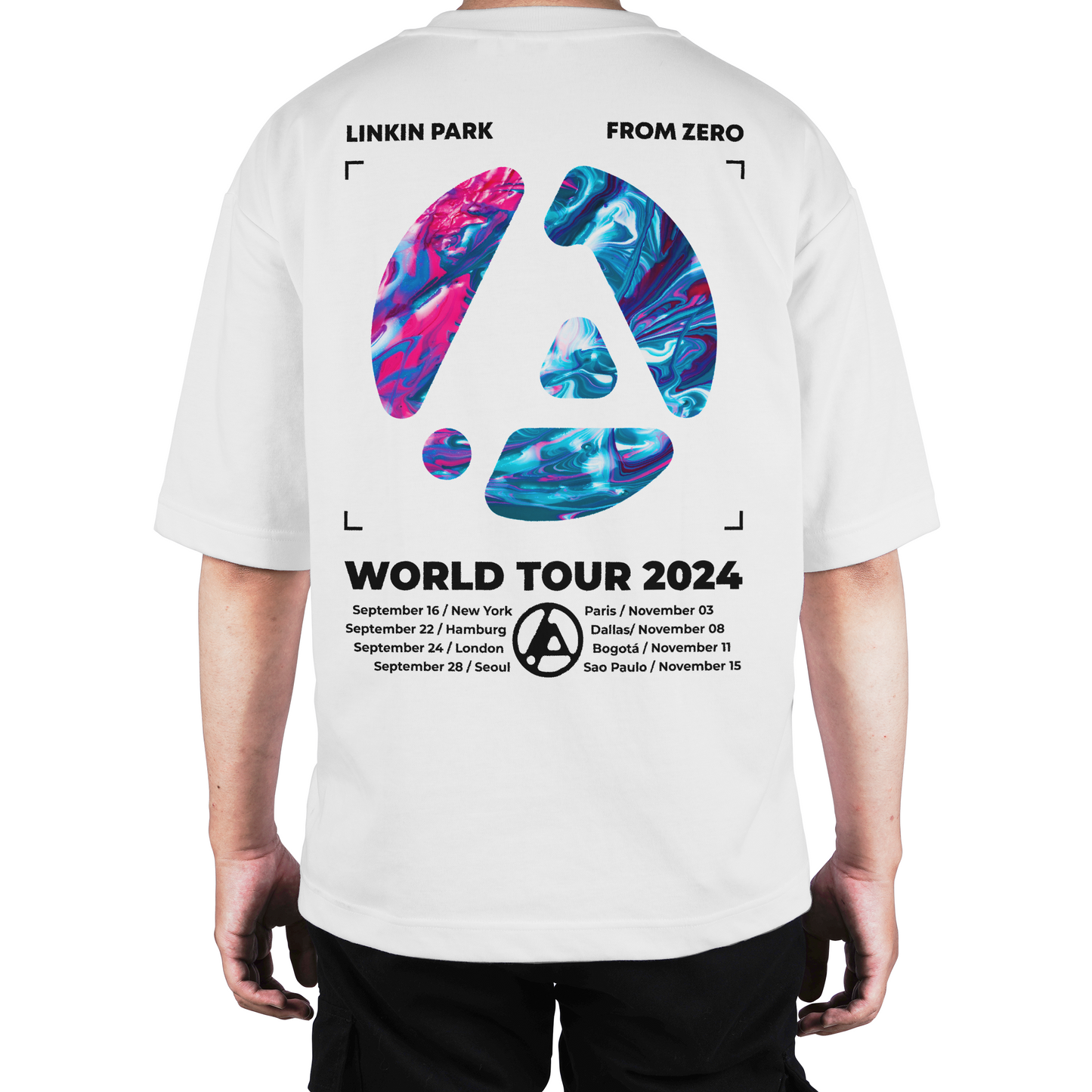 Camiseta Oversize Linkin Park From Zero Tour Blue