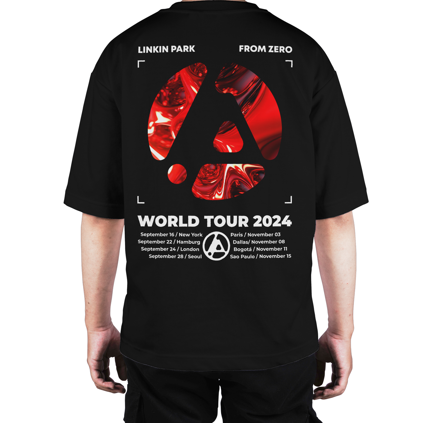 Camiseta Oversize Linkin Park From Zero Tour Red