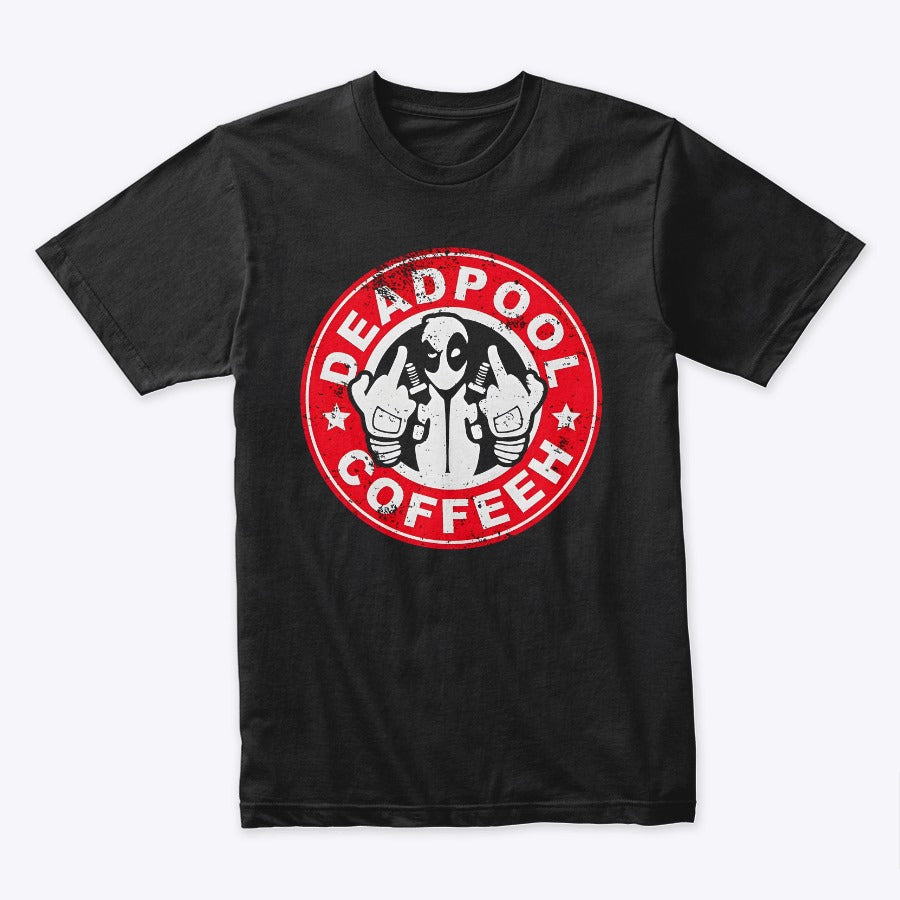 Camiseta Algodon Deadpool Coffee