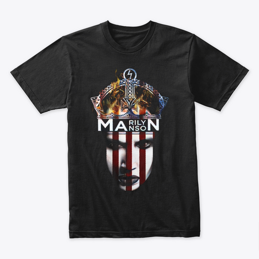 Camiseta Algodon Marilyn Manson Art