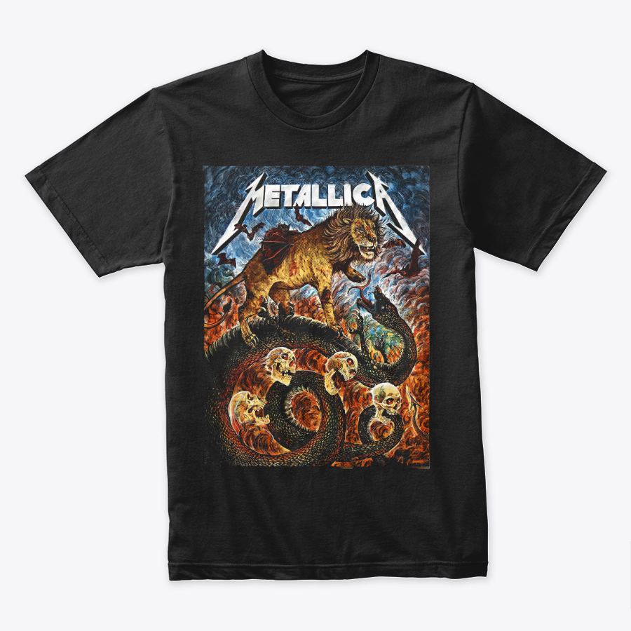 Camiseta Algodon Metallica Fight Poster Style