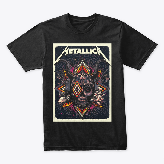 Camiseta Algodon Metallica Skull Vikingo Poster