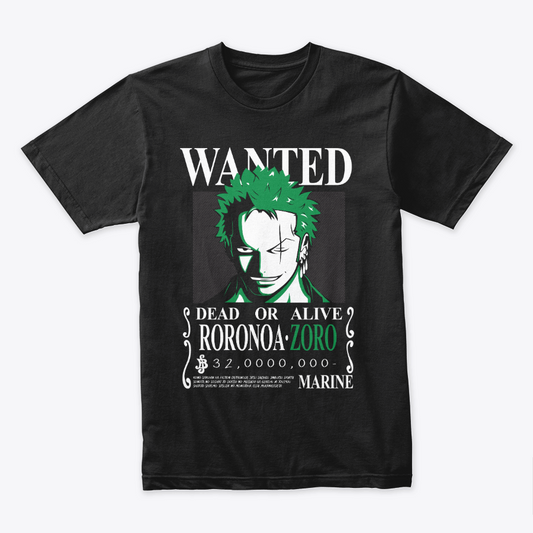 Camiseta Algodon Roronoa Zoro One Piece Poster