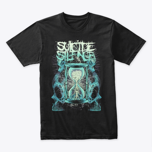 Camiseta Algodon Suicide Silence Skull Time