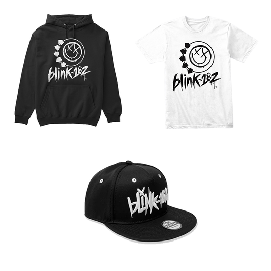 Combo Blink 182 Logo: Buzo, Camiseta y Gorra