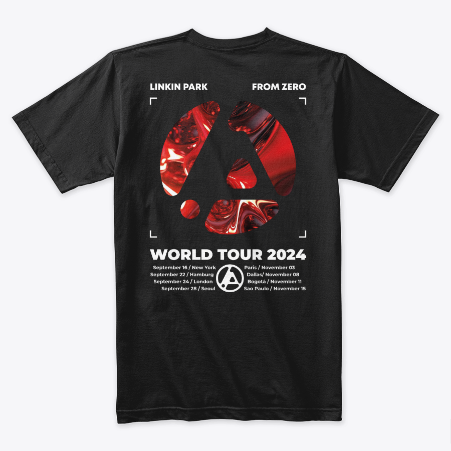 Camiseta Algodon Linkin Park  From Zero Tour Red