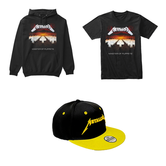 Combo Metallica - The Masters of Puppets: Buzo, Camiseta y Gorra