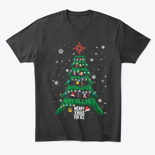 Camiseta Algodon Metallica Merry Christmas