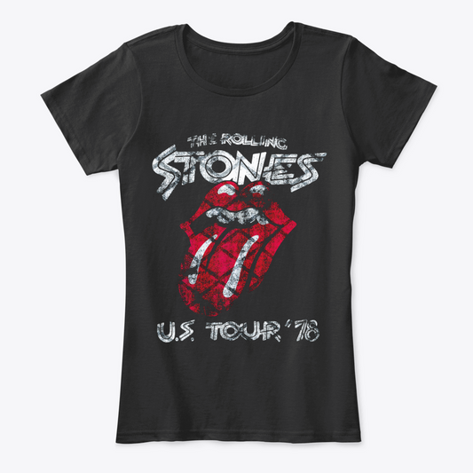 Camiseta The rolling Stones US tour 78 Rock Style mujer